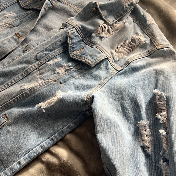 Destroyed Denim Jacket - Picture 2 of 3